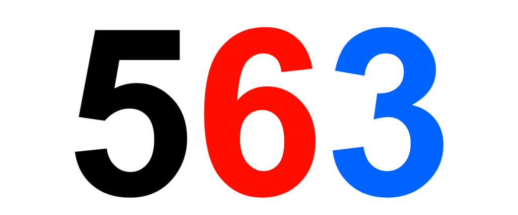 Wir makieren die Zahl Einer Ziffer blau bei der Zahl 536